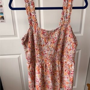 Maurices Multicolor Smocked Tank Top